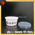 recipiente de alimento plástico descartável quente da venda 480ml com tampa